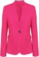 Womens Long Sleeve Blazers for One Button Hot Pink Blazer Women with Pocket